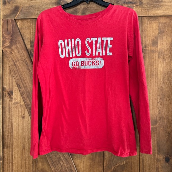 Tops - Ohio State Women's Medium Red‎ Long Sleeve Top